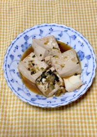 田舎風しょうゆ煮豆腐