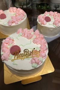薔薇のデコレーションケーキ