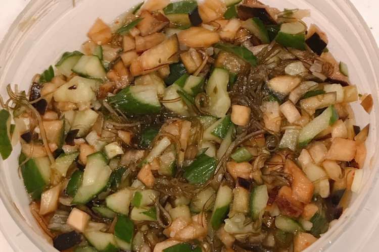 胡瓜 茄子 納豆昆布で ピリ辛山形のだし レシピ 作り方 By クックまいななパパ クックパッド