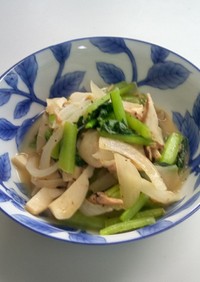 ツナと小松菜のマヨポン炒め