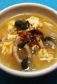 平茸と玉子の中華スープ