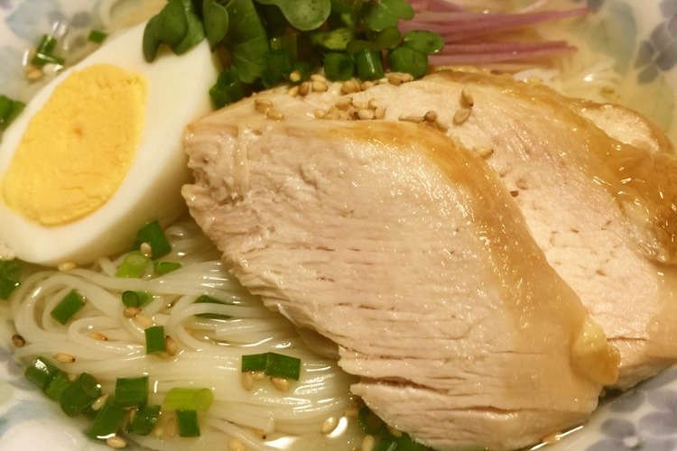 ローストサラダチキン入りスープそうめん レシピ 作り方 By 市原市オッサくん クックパッド 簡単おいしいみんなのレシピが360万品