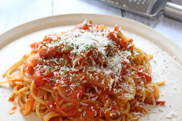 15分 基本のトマトソースパスタ レシピ 作り方 By ｱﾄﾘｴ沙羅 クックパッド 簡単おいしいみんなのレシピが358万品