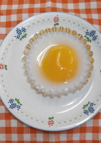 簡単給食　おかしなお菓子な目玉焼き