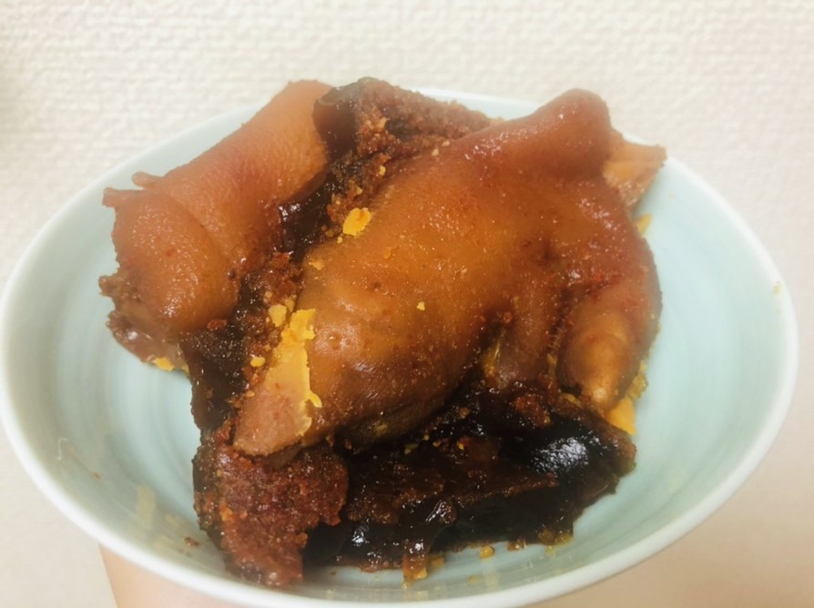 ずぼらの簡単　韓国風味付け豚足の画像
