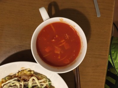 トマト缶で簡単！トマトスープの写真