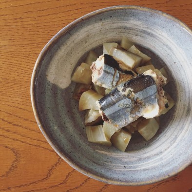 秋刀魚と白ナスの酒蒸し　ポン酢かけの写真