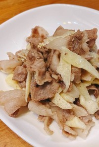 簡単！！！豚肉とマコモダケの炒め物