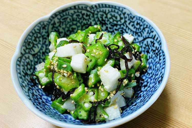 簡単 オクラと長芋の塩昆布和え レシピ 作り方 By カルピネット クックパッド 簡単おいしいみんなのレシピが365万品