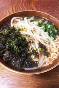 サッポロ一番で大葉醤油ラーメン