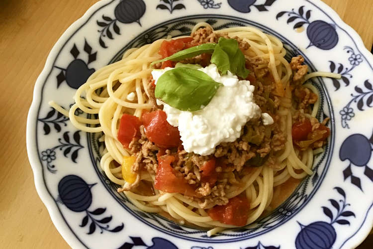 スパゲティ ボロネーズとカッテージチーズ レシピ 作り方 By Leoma クックパッド 簡単おいしいみんなのレシピが350万品