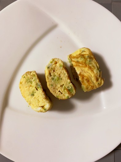 【離乳食後期】ブロッコリーの玉子焼きの写真