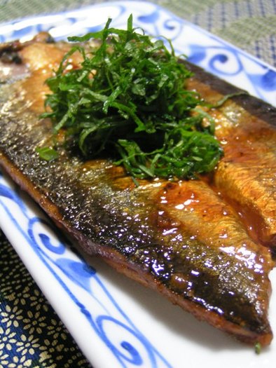 秋刀魚の蒲焼の写真