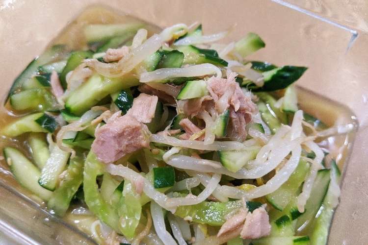 作り置き キュウリともやしの和え物 レシピ 作り方 By いいとも日和 クックパッド 簡単おいしいみんなのレシピが351万品