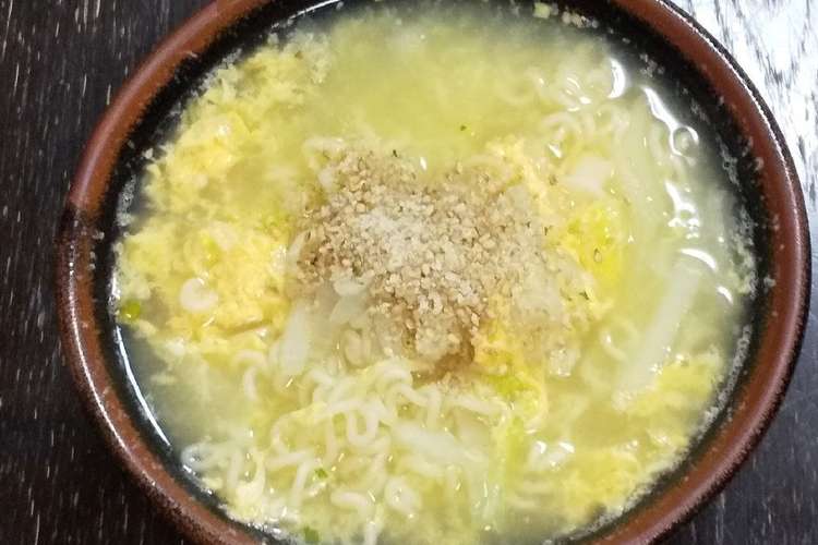 材料３つ My サッポロ一番 塩ラーメン レシピ 作り方 By もささん クックパッド 簡単おいしいみんなのレシピが374万品