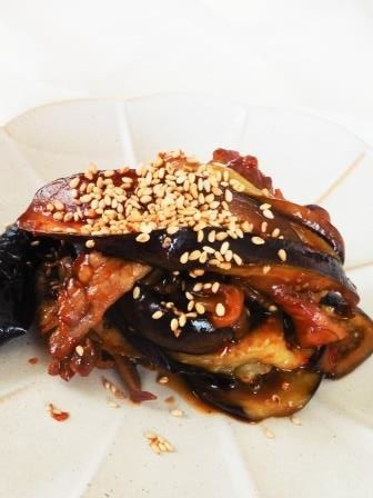 カリカリ豚＆とろとろなすの味噌チリ炒めの画像