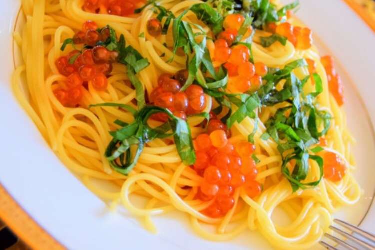 調味料2つでイクラと大葉の簡単和風パスタ レシピ 作り方 By Vanilla クックパッド