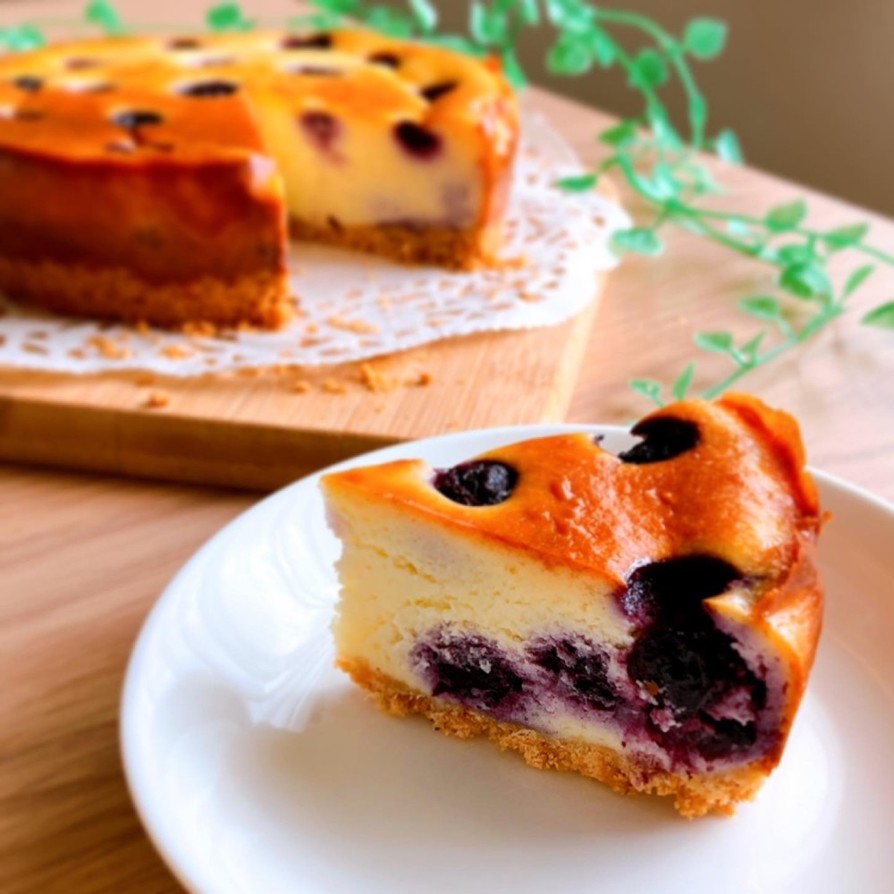 ブルーベリーチーズケーキの画像