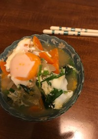 青菜と卵の煮物