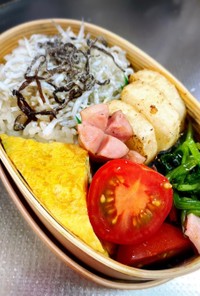 ほうれん草とハムのバター炒め弁当