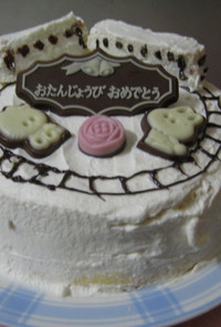 電車のお誕生日ケーキ