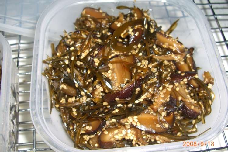 白いご飯に 干し椎茸と刻み昆布の佃煮風 レシピ 作り方 By りなママ753 クックパッド