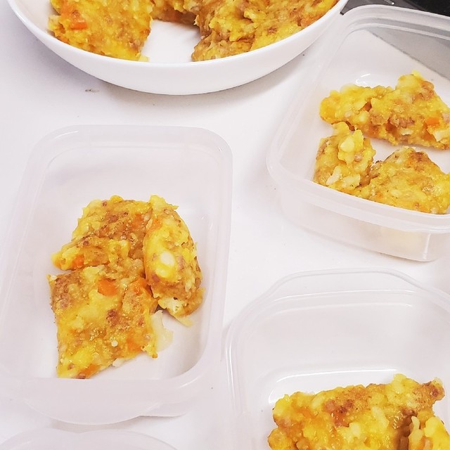 離乳食 完了期 全部混ぜお焼き レシピ 作り方 By Shio7878 クックパッド 簡単おいしいみんなのレシピが360万品