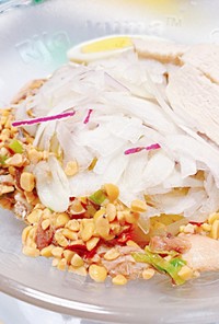 糖質ゼロ麺使用！鯖と納豆のピリ辛冷やし麺