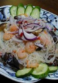 タイ風春雨サラダ・ナンプラーとレモンのドレッシング__Thai Gelatin noodles Salad, Fish oil&Lemon dressing