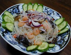 タイ風春雨サラダ・ナンプラーとレモンのドレッシング__Thai Gelatin noodles Salad, Fish oil&Lemon dressing