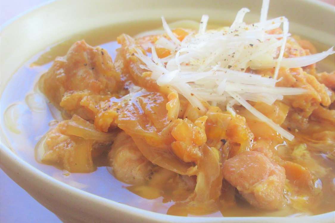 とろ り半熟卵 親子うどん レシピ 作り方 By ﾋﾟｰさんのﾟｰﾟﾟ クックパッド 簡単おいしいみんなのレシピが379万品