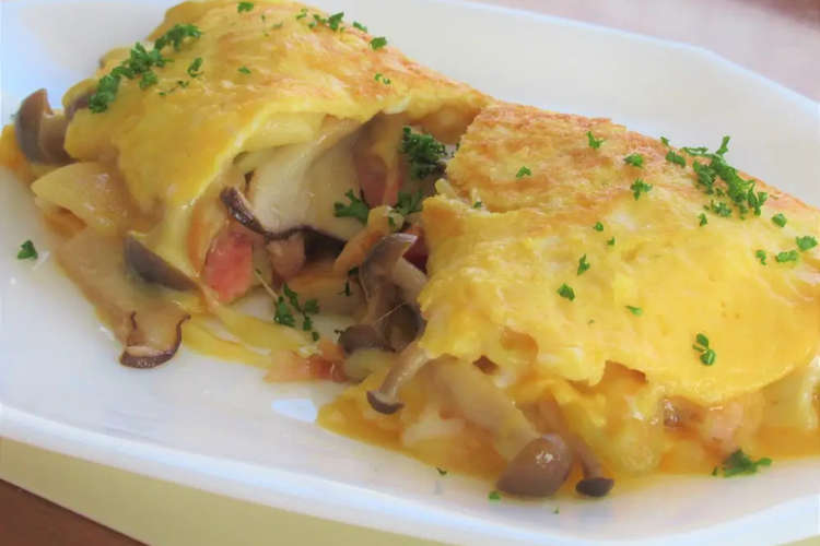 きのことベーコンのチーズオムレツ レシピ 作り方 By ﾋﾟｰさんのﾟｰﾟﾟ クックパッド 簡単おいしいみんなのレシピが360万品