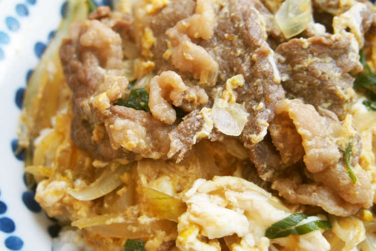 牛肉の卵とじ丼 少ない牛肉でも大満足 レシピ 作り方 By 京たまご クックパッド 簡単おいしいみんなのレシピが352万品