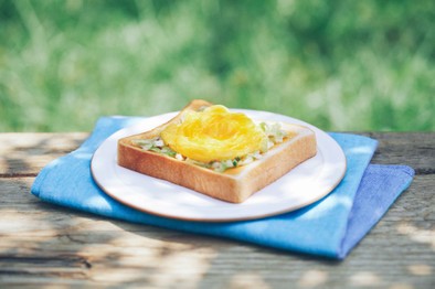 【超熟CMレシピ】ふわ玉キャベツトーストの写真
