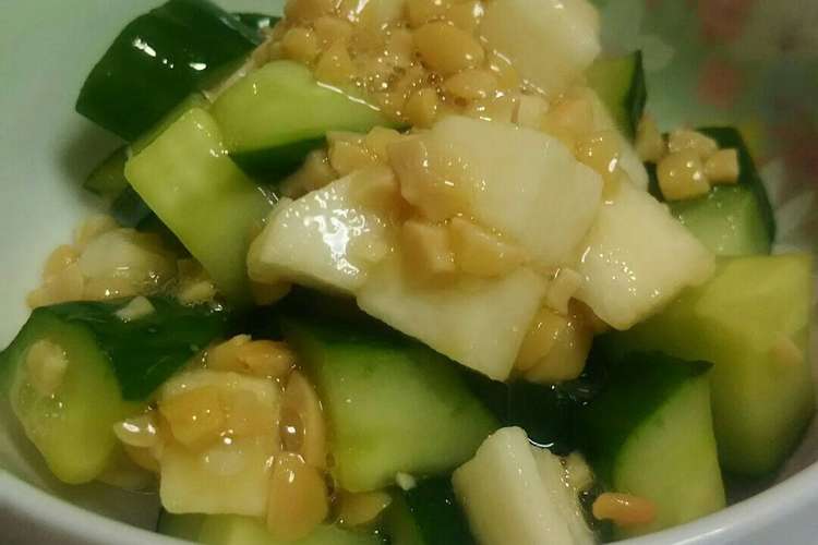 長芋ときゅうりの納豆和え レシピ 作り方 By クローバー クックパッド 簡単おいしいみんなのレシピが353万品