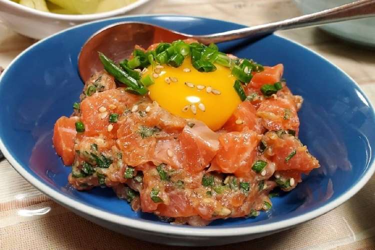 サーモンのなめろう 和風から中華まで レシピ 作り方 By 田舎育ちの食いしん坊 クックパッド 簡単おいしいみんなのレシピが361万品