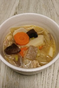 おかずスープ☆根菜と鶏肉の味噌汁