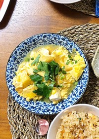 豆腐とお揚げの卵とじ