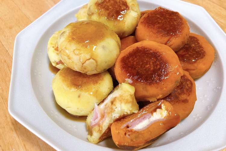 さつまいもとかぼちゃのハムチーズいももち レシピ 作り方 By 和なつ クックパッド 簡単おいしいみんなのレシピが350万品
