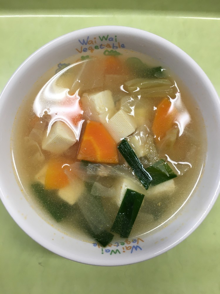 【保育園給食】辛味豆腐汁の画像