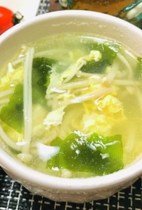 えのきと卵とワカメのスープ・中華風スープ
