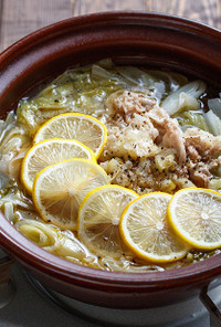 豚バラ白菜のねぎ塩レモン鍋