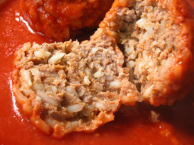 トマトの肉団子「ハンガリー料理」の画像
