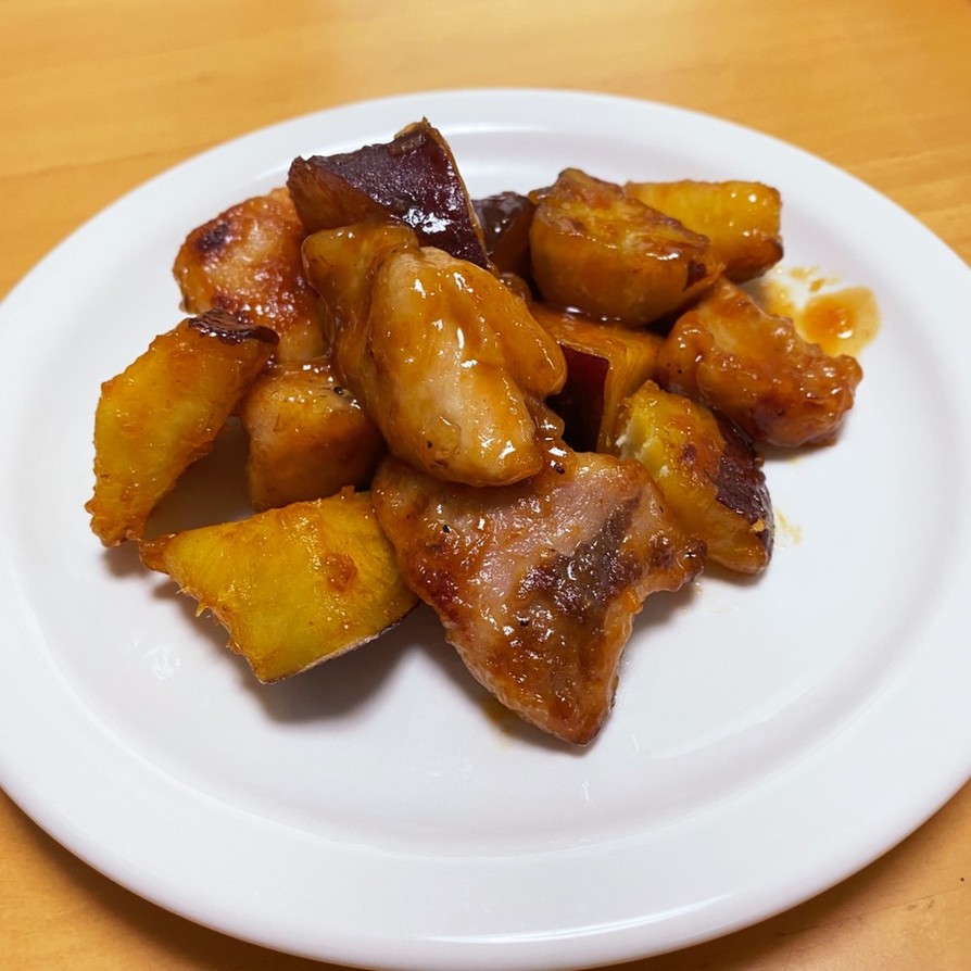 サツマイモと鶏肉の韓国甘辛炒めの画像