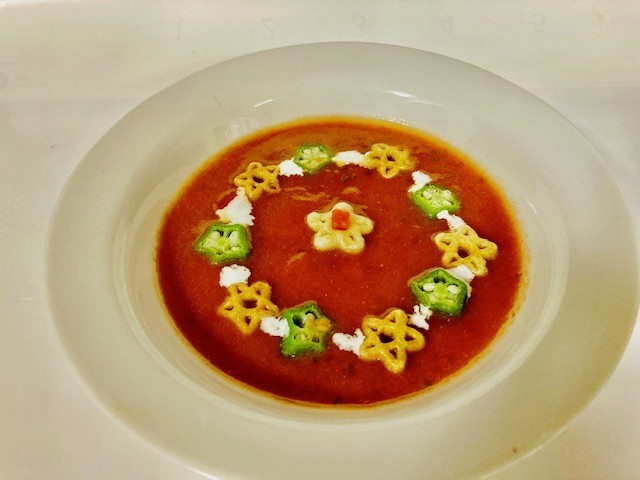 アレルギー対応　星クルトンのトマトスープの画像