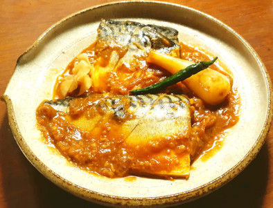 鯖の味噌煮　発酵生姜＆発酵玉葱の写真