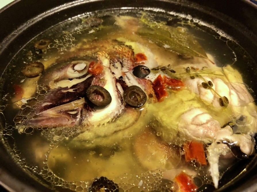 鯛のあらスープの画像