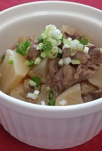 【リメイクレシピ】牛スジと大根の煮物