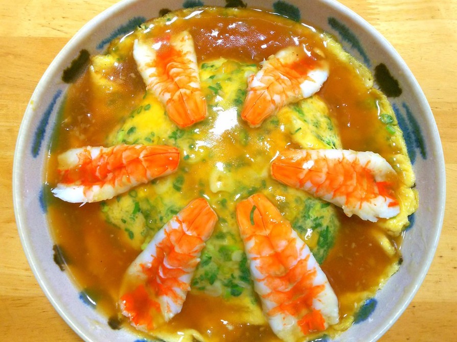 エビ玉の天津丼◎寿司ネタのエビで簡単の画像