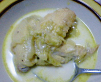 白菜と鶏手羽先のミルクカレースープ煮の画像